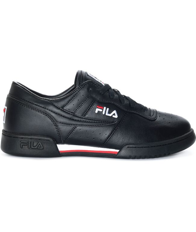 black white and red filas